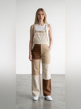 Blue Blush- NEW Color Block Overalls